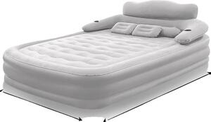 Materasso ad aria, superficie morbida, design per due persone, grigio