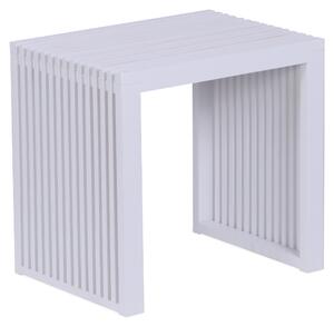 Panca Relaxdays, bambù, panca da cucina moderna, panca per spogliatoio in ingresso, bagno e camera da letto, DxLxA: 43x45x33 cm, panca porta scarpe, bianca