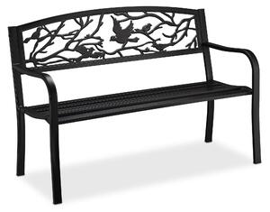 Panca da giardino relaxdays 10030989_46 metallo nero 127,0 cm