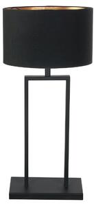 Steinhauer - lampada da tavolo - Stang - nero - lino metallo - Ø 30cm - E27 - 3984ZW