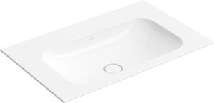 Villeroy & Boch Finion - Lavabo per mobili 800x500 mm, senza sfioratore, senza foro per miscelatore, CeramicPlus, bianco alpino 416483R1