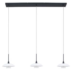 Steinhauer - lampada a sospensione - Tallerken - nero - vetro metallo - grande lampada da tavolo da pranzo - G9 - 2654ZW