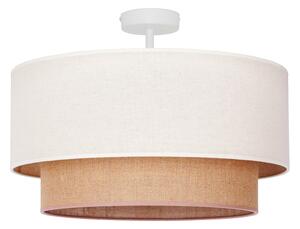 Duolla - Lampadario a plafone BOHO 1xE27/15W/230V diametro 45 cm color crema/marrone