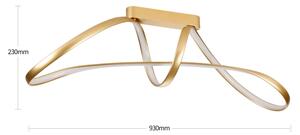 Brilagi-LED Plafoniera dimmerabile a soffitto TWISTER LED/60W/230V 3000-6000K dorata + telecomando