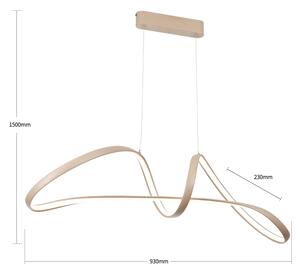 Brilagi-LED Lampadario dimmerabile a sospensione TWISTER LED/60W/230V 3000-6000K beige + telecomando
