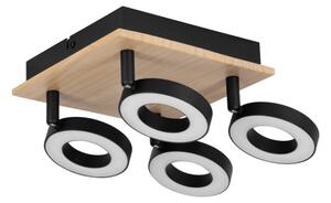 Eglo 901205 - Faretto LED RIELVES 4xLED/4,2W/230V nero/marrone