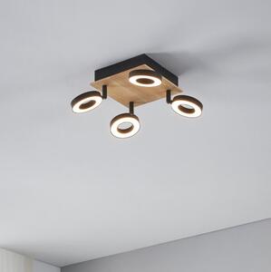 Eglo 901205 - Faretto LED RIELVES 4xLED/4,2W/230V nero/marrone