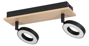 Eglo 901203 - Faretto LED RIELVES 2xLED/4,2W/230V nero/marrone