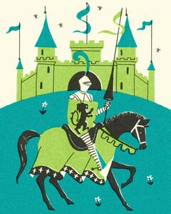 Illustrazione Medieval Castle and Knight, CSA-Printstock