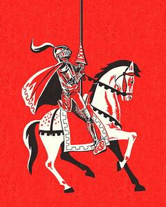 Illustrazione Knight Riding a Horse, CSA Images