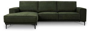 Divano angolare verde (con penisola a sinistra/con chaise lounge) con rivestimento in ciniglia Copenhagen – Scandic
