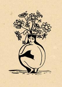 Illustrazione Woman in vase, Raissa Oltmanns, (30 x 40 cm)