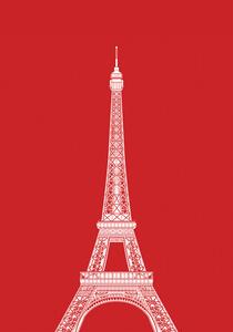 Illustrazione Tour Eiffel, zaglono, (26.7 x 40 cm)