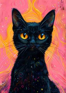 Illustrazione Candy Cat the Star Iv, Justyna Jaszke, (30 x 40 cm)