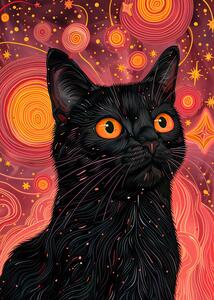 Illustrazione Candy Cat the Star Vi, Justyna Jaszke, (30 x 40 cm)
