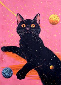 Illustrazione Candy Cat the Star V, Justyna Jaszke, (30 x 40 cm)