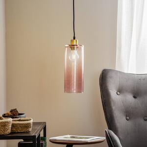 Solbika Lighting Lampada a sospensione Cilindro in vetro soda rosé Ø 12 cm