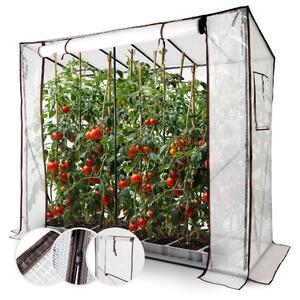 AREBOS Serra per pomodori con 2 finestre di ventilazione, serra di grandi dimensioni, serra per pomodori con porta avvolgibile 200x77x170 cm