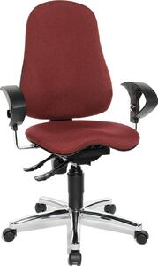 Sedia girevole, sedia da scrivania, sedia da ufficio Topstar Sitness 10 bordeaux rosso