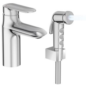Rubinetto per lavabo con doccetta igienica per acqua calda e fredda