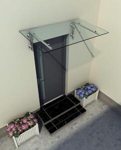 Glaswerk Westfalen - (L) Pensilina in vetro trasparente 180x90 cm, supporto incl