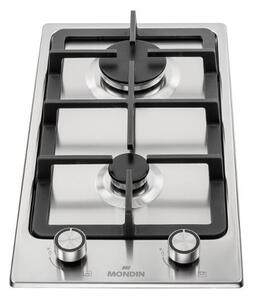 Mondin Piano Cottura 2 Fuochi a Gas Larghezza 30 cm in Acciaio Inox colore Inox - MATERA F3292VNGCX