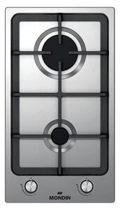 Mondin Piano Cottura 2 Fuochi a Gas Larghezza 30 cm in Acciaio Inox colore Inox - MATERA F3292VNGCX