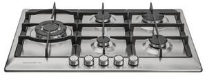 Mondin Piano Cottura 5 Fuochi a Gas Larghezza 75 cm (1 Bruciatore Wok) in Acciaio Inox colore Inox - MATERA A0755VPGCX