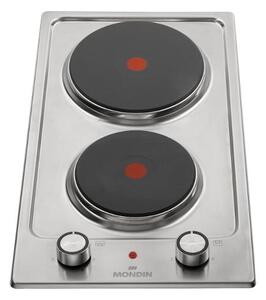 Mondin Piano Cottura Elettrico 2 Fuochi Larghezza 30 cm in Acciaio Inox colore Inox - MATERA F3290200X
