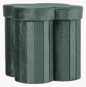 Pouf contenitore in velluto Jocelyn