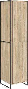 VidaXL Appendiabiti con ripiani Sonoma 50 x 50 x 200 cm in materiale composito