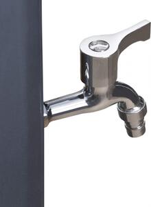 DecHome Doccia solare da giardino 25lt con rubinetto lavapiedi e miscelatore acqua SSR25