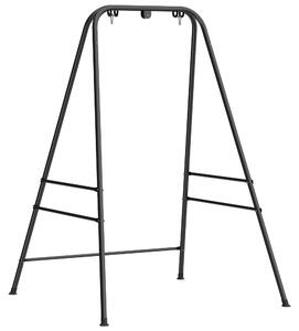 Outsunny Supporto per Sedia Sospesa Amaca 183 cm, Supporto per Altalena con Pattini Antiscivolo, Struttura in Acciaio, Nero | Aosom Italy