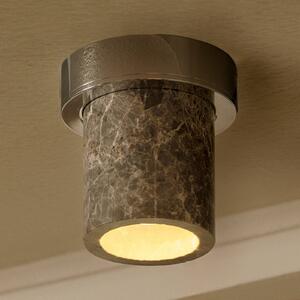 DESIGN BY US Plafoniera soffitto Miss Marble, dimmerabile, Alluminio / Grigio / Zincato, Bagno, Pietra, Design, Plafoniera