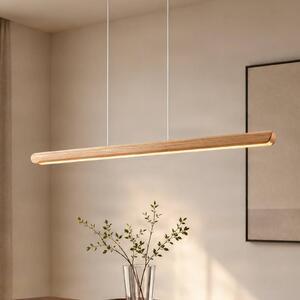 Lampada a sospensione Callahan Lucande, Legno chiaro, Soggiorno / Sala da pranzo, Legno, Moderno, Lampada a sospensione