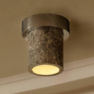 DESIGN BY US Plafoniera soffitto Miss Marble, dimmerabile, Alluminio / Grigio / Zincato, Bagno, Pietra, Design, Plafoniera