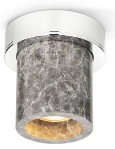 DESIGN BY US Plafoniera soffitto Miss Marble, dimmerabile, Alluminio / Grigio / Zincato, Bagno, Pietra, Design, Plafoniera