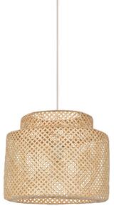 Lampada a sospensione COREP, Makassar, dimmerabile, Beige, Soggiorno, Bambù