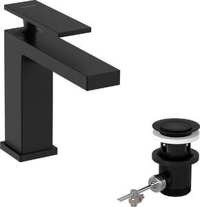 Hansgrohe Tecturis E Mitigeur monocommandé pour lavabo 110, saillie 144mm, avec garniture découlement, EcoSmart+, 73010670, 73010670