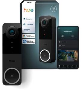 Philips Hue Wired Connected Video Doorbell - Wired - 2K - Two-Way Talk - Outdoor