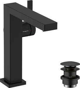 Hansgrohe Tecturis E Fine Mitigeur monocommandé pour lavabo 150, saillie 157mm, garniture de vidage Push-Open, CoolStart, EcoSmart+, 73040670, 73040670