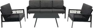 Set divano 4 pezzi in alluminio - grigio antracite