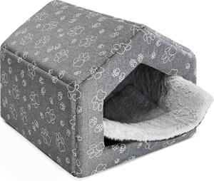 SuperKissen24. Cuccia per cani di taglia media e grande e gatti - Cuccia da interno - Lettino per cani - Cuccia impermeabile - 50x64x45 cm - Grigio chiaro