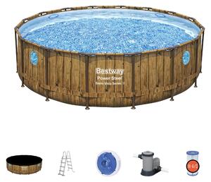 Piscina tonda Power Steel Swim Vista Series Con Oblò 488X122 Bestway 56725
