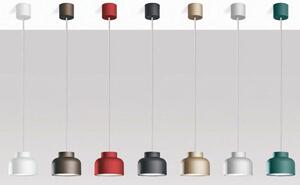 BOTTONE SOSPENSIONE SINGOLA D10 CM IN ALLUMINIO 7 COLORI LAMPADINA ATTACCO GX53 DESIGN MODERNO