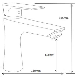 Mexen Axel rubinetto per lavabo, cromo - 73800-00