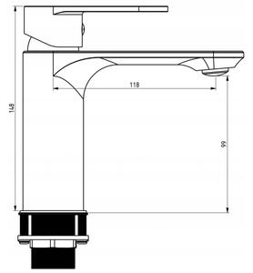 Mexen Milo rubinetto da lavabo, cromo - 71300-00