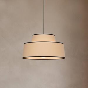 COREP Lampada a sospensione Mallorca, dimmerabile, Alluminio / Grigio / Zincato, Soggiorno / Sala da pranzo, Tessuto / Stoffa / Seta, Lampada a sospensione