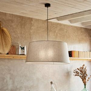 COREP Lampada a sospensione Tambour, dimmerabile, Crema / Ambra, Soggiorno / Sala da pranzo, Tessuto / Stoffa / Seta, Lampada a sospensione