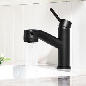 Rubinetto per lavabo con doccetta estraibile, in acciaio inossidabile, per bagno